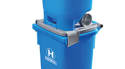 Altfettbehälter Fatboxxeasy befüllt stapelbar