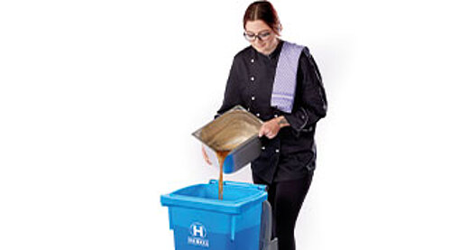 Altfettbehälter Fatboxxeasy anwendungsorientiert leicht zu befüllen