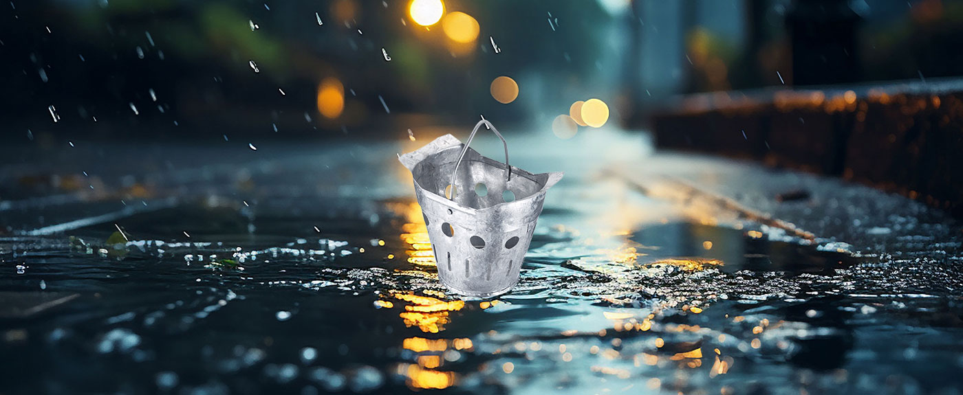 P. Henkel Header News Schlitzeimer für Starkregen