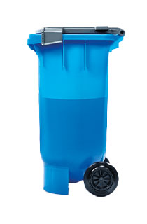 P. Henkel gefüllter blauer transluzenter Altspeisefettbehälter FATBOXX 120l